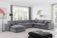 Comfy - 7 Piece Velvet Modular Sectional With Chaise - Simple Home Plus