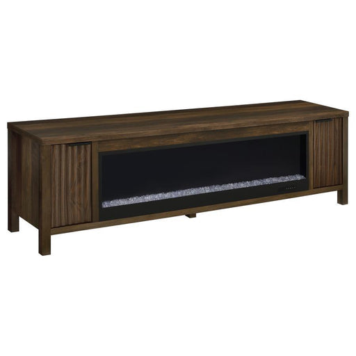 Carey - 79" TV Stand Fireplace Media Console - Dark Pine - Simple Home Plus