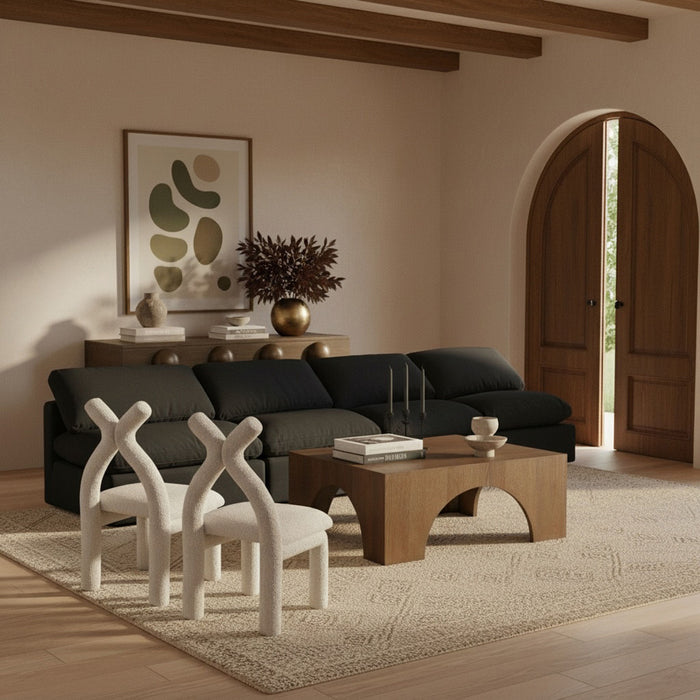 Indulge - Linen 4 Seat Modular Armless Sofa - Simple Home Plus