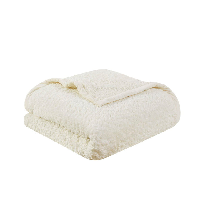 Burlington - King Berber Blanket - Ivory - Simple Home Plus