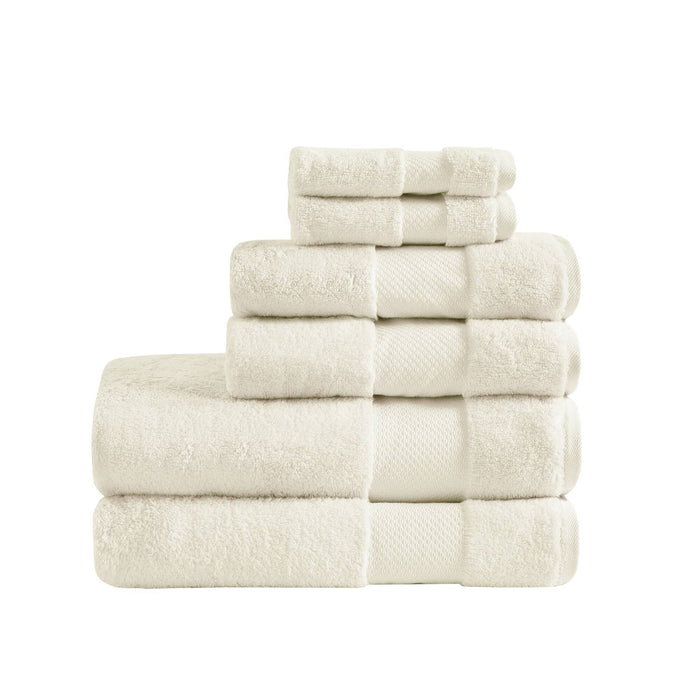 Turkish - 6 Piece Bath Towel Set - Natural - Simple Home Plus