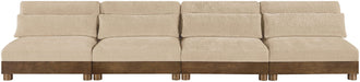 Turin - Chenille Fabric Upholstered Modular Sectional - Beige - Simple Home Plus