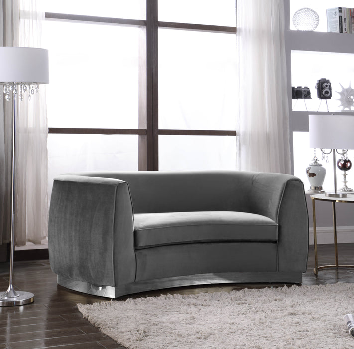Julian - Loveseat with Chrome Base - Simple Home Plus