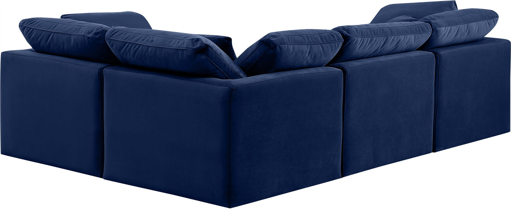 Indulge - Velvet 4 Piece Modular Corner Sectional - Simple Home Plus