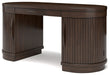 Korestone - Warm Brown - 3 Pc. - Home Office Desk, Chair, Credenza - Simple Home Plus