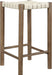 Entwine - Vegan Leather Upholstered Backless Counter Stool - Painted Brown - Simple Home Plus