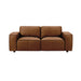 Clayton - Leather Loveseat With Track Arms - Simple Home Plus