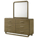 Amsbury - 6-Drawer Dresser And Mirror - Nutmeg - Simple Home Plus