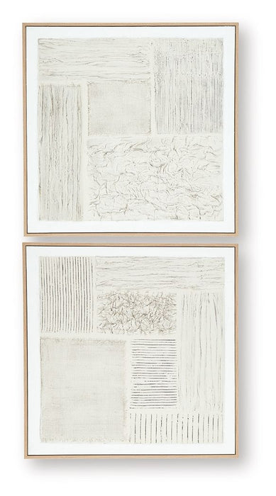 Andorfield - Wall Art Set (Set of 2) - Beige / Black / White - Simple Home Plus