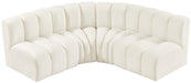 Arc - Velvet 4 Piece Corner Modular Sofa - Simple Home Plus
