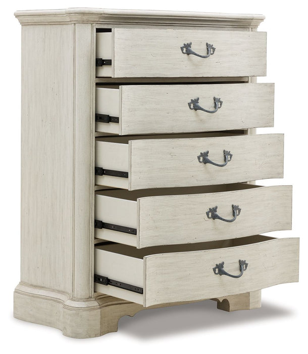 Arlendyne - Antique White - Five Drawer Chest - Simple Home Plus