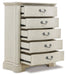 Arlendyne - Antique White - Five Drawer Chest - Simple Home Plus