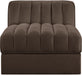 Rummi - Velvet Performance Fabric Upholstered Modular Armless Chair - Simple Home Plus