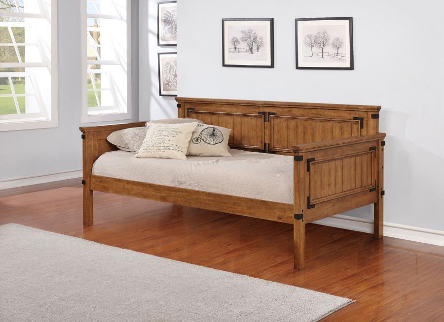 Oakdale - Wood Twin Daybed - Rustic Honey - Simple Home Plus