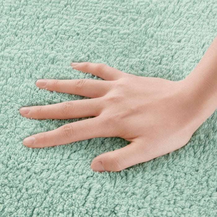 Splendor - 17" x 24" Tufted Reversible Bath Rug - Green - Simple Home Plus