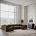 Shaggy - 6 Piece Modular U-Shaped Armless Sectional - Simple Home Plus