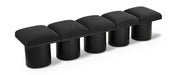 Pavilion - 5 Piece Modular Bench With Black Base - Simple Home Plus