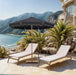 Amalfi - Aluminum Patio Umbrella - Light Brown Base / Light Brown Pole - Simple Home Plus