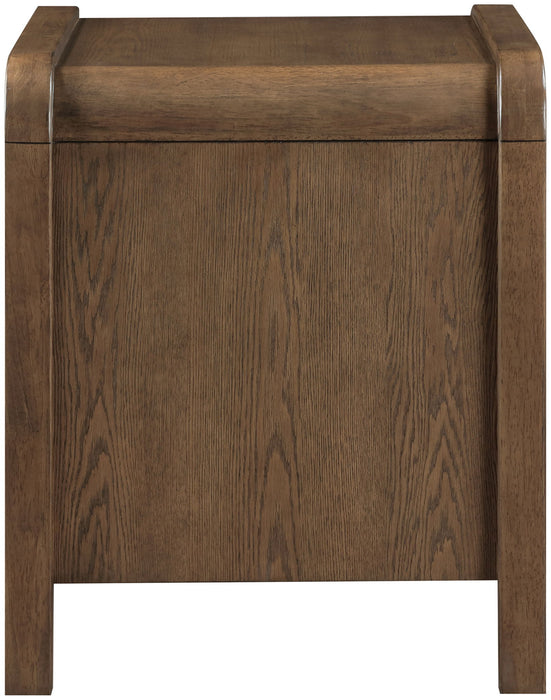 Harmony - Oak Veneer And Solid Wood Night Stand - Simple Home Plus