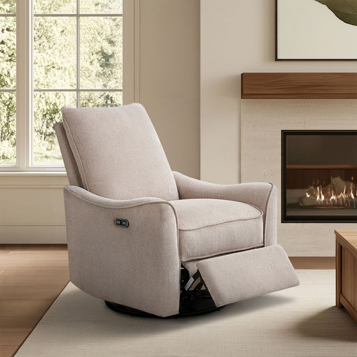 Cameron - Power Recliner 3-in-1 With Swivel, Glider, Charging Station - Beige
