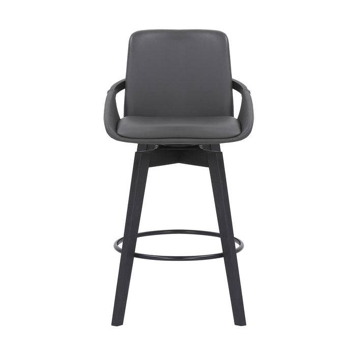 Baylor - Swivel Bar Stool With Black Frame - Simple Home Plus
