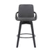 Baylor - Swivel Bar Stool With Black Frame - Simple Home Plus