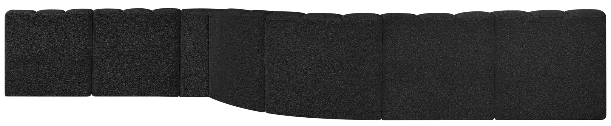 Arc - Boucle Fabric 8 Piece Curved Modular Sofa - Simple Home Plus