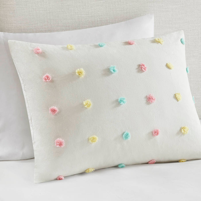 Callie - Twin Pom Pom Comforter Set - Multi - Simple Home Plus