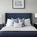 Amelia - Queen Upholstery Headboard - Navy - Simple Home Plus
