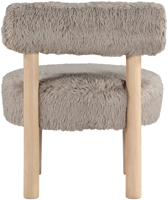 Ambre - Shearling Fabric Accent Chair - Simple Home Plus