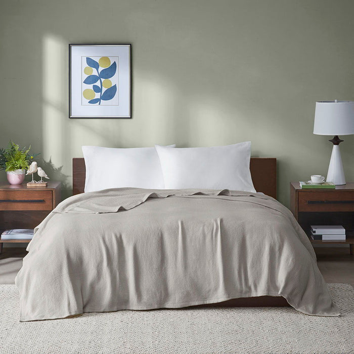 Freshspun Basketweave - Blanket - Gray - Simple Home Plus