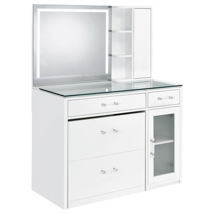 Flora - 2-Drawer Vanity Set With LED Mirror - Simple Home Plus
