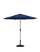 Fiji - Aluminum Patio Umbrella With Round Black And Teak Base - Simple Home Plus