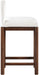 Conrad - Velvet Counter Stool With Brown Legs - Simple Home Plus