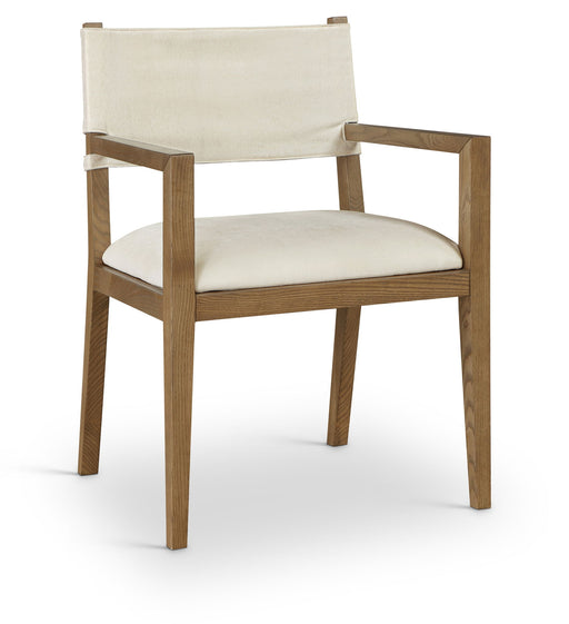 Avon - Linen Textured Performance Fabric Dining Arm Chair - Simple Home Plus