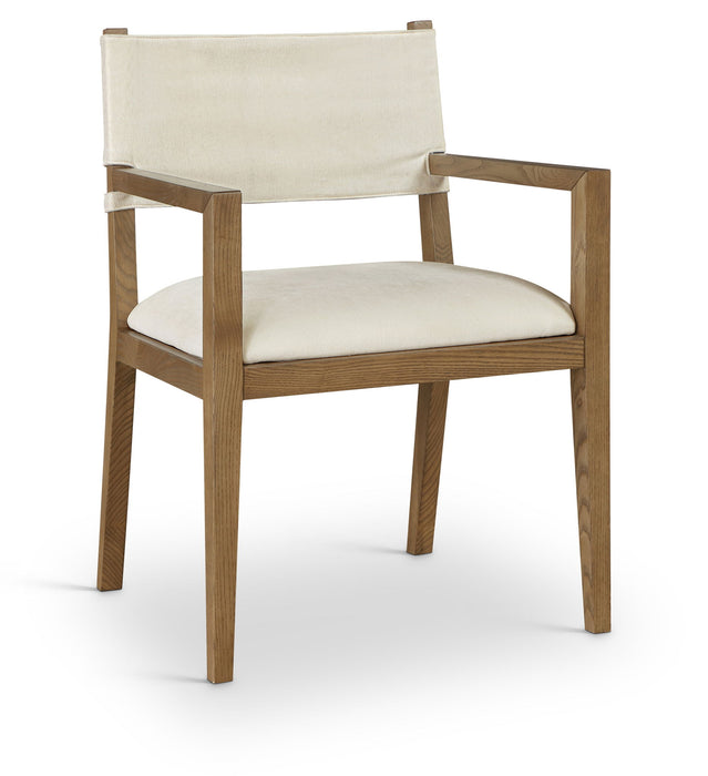 Avon - Linen Textured Performance Fabric Dining Arm Chair - Simple Home Plus