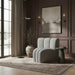 Arc - Boucle Fabric Curved Corner Chair - Simple Home Plus