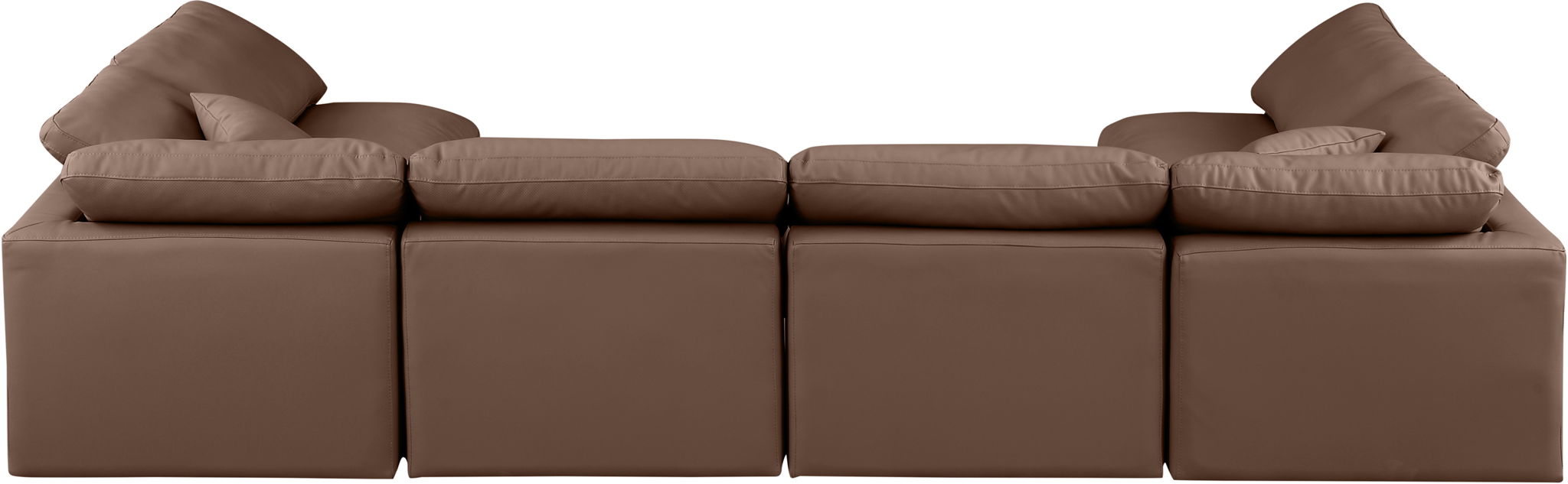 Indulge - Faux Leather 6 Piece Modular U-Shaped Sectional - Simple Home Plus