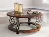 Frallyn - Round Cocktail Table - Dark Brown - Simple Home Plus
