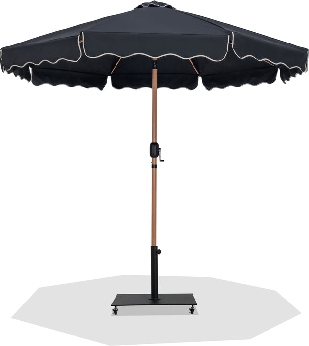 Amalfi - Aluminum Patio Umbrella - Black Base / Light Brown Pole - Simple Home Plus