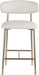 Lupita - Counter Stool With Brushed Gold Frame (Set of 2) - Simple Home Plus