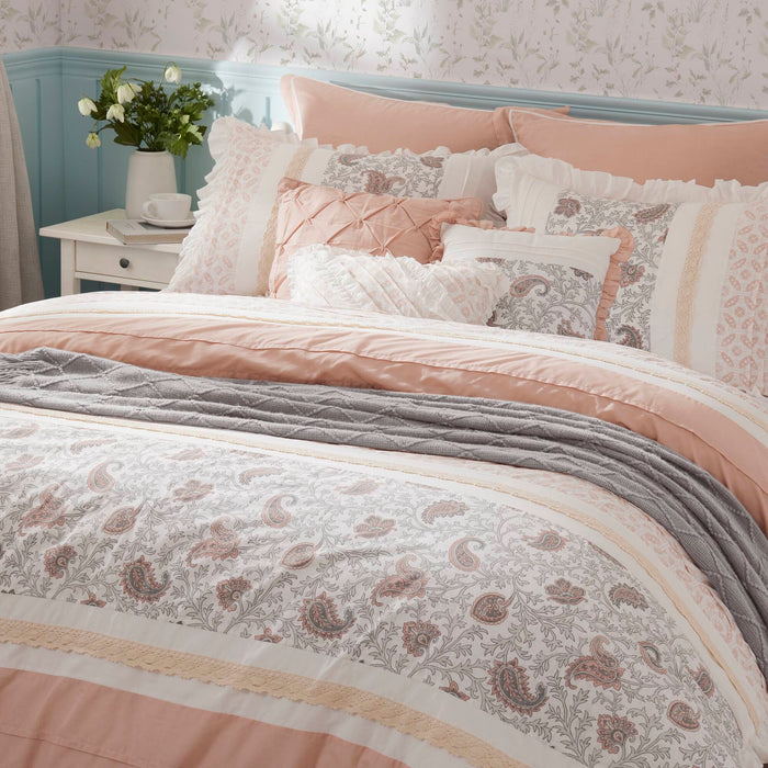 Dawn - King 9 Piece Comforter Set - Blush - Simple Home Plus