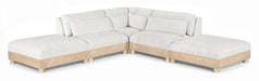 Turin - Chenille Fabric Upholstered Modular Sectional - White - Simple Home Plus