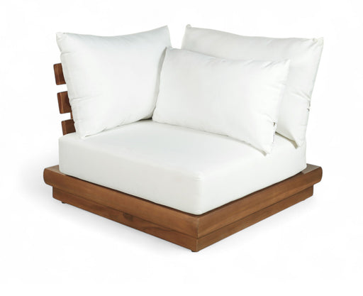 Mirella - Water Resistant Fabric Upholstered Outdoor Patio Modular Corner Chair - Simple Home Plus