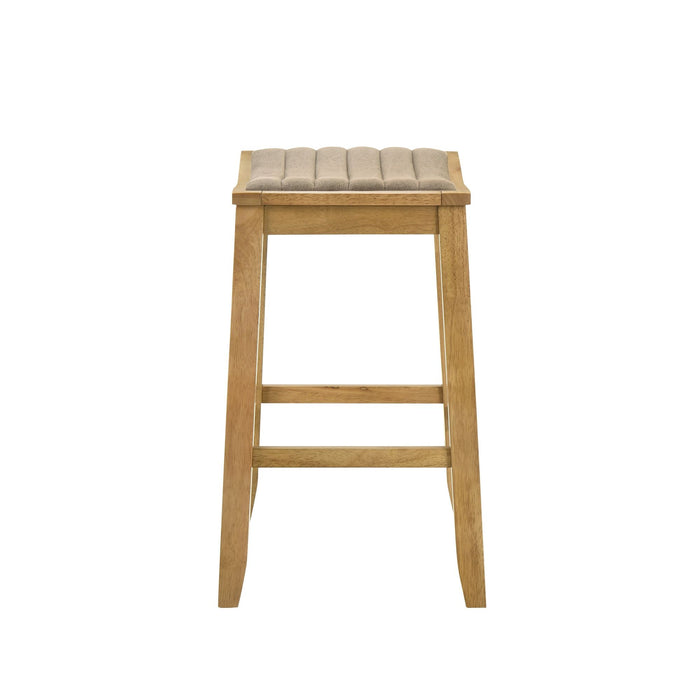 Iyani - Coastal Modern Wood Counter Height Kitchen Bar Stool - Simple Home Plus