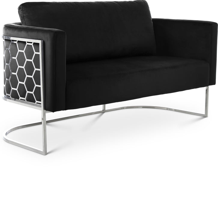 Casa - Loveseat with Chrome Legs - Simple Home Plus