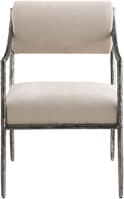 Bastille - Upholstered Dining Arm Chair (Set of 2) - Silver Frame - Simple Home Plus