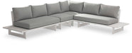 Maldives - 4 Piece Water Resistant Outdoor Patio Modular Sectional With White Base - Simple Home Plus