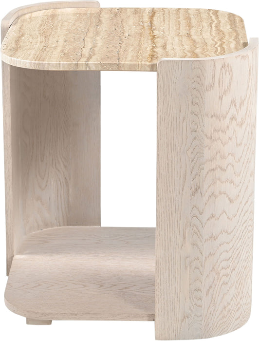 Calabria - Marble And Oak Wood Table - Simple Home Plus