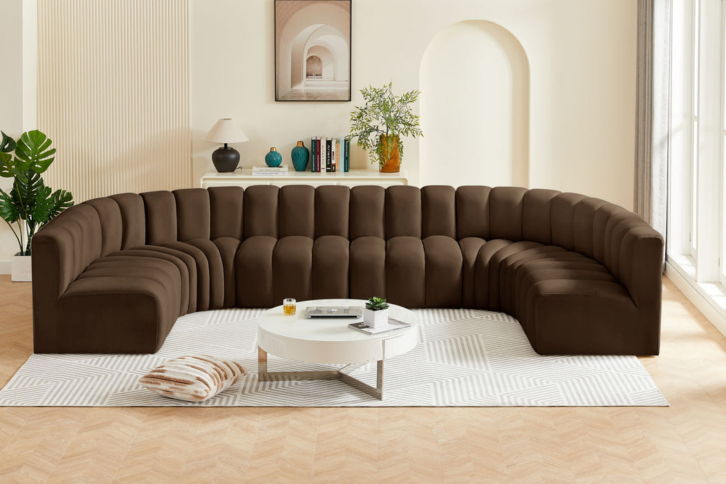 Arc - Velvet Modular U-Shaped Sectional - Simple Home Plus